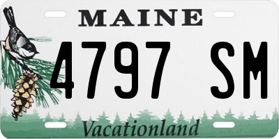 ME license plate 4797SM