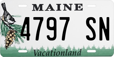 ME license plate 4797SN