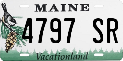 ME license plate 4797SR