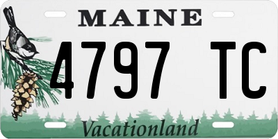 ME license plate 4797TC