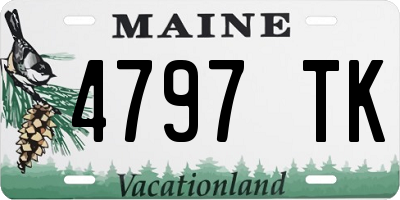 ME license plate 4797TK