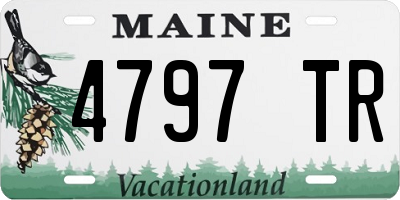 ME license plate 4797TR