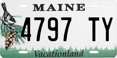 ME license plate 4797TY
