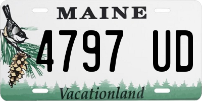 ME license plate 4797UD