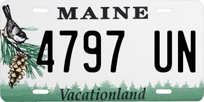 ME license plate 4797UN