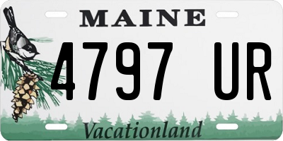 ME license plate 4797UR