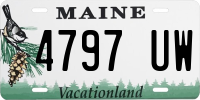 ME license plate 4797UW