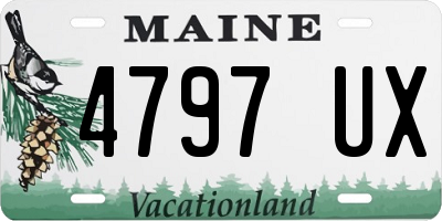 ME license plate 4797UX