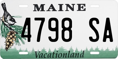 ME license plate 4798SA