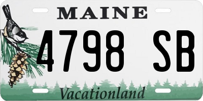 ME license plate 4798SB