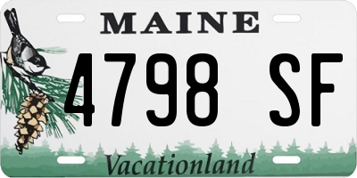 ME license plate 4798SF