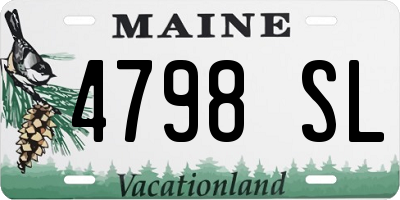 ME license plate 4798SL