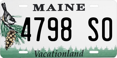 ME license plate 4798SO