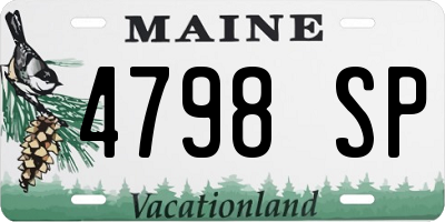ME license plate 4798SP