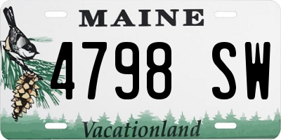 ME license plate 4798SW