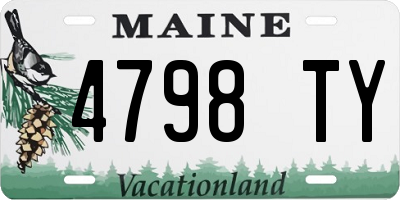 ME license plate 4798TY