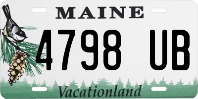 ME license plate 4798UB