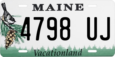 ME license plate 4798UJ