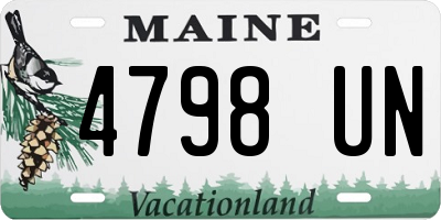 ME license plate 4798UN