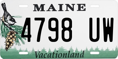 ME license plate 4798UW