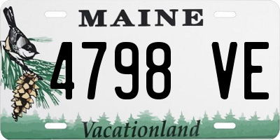 ME license plate 4798VE