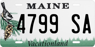 ME license plate 4799SA