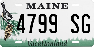 ME license plate 4799SG