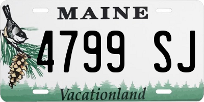 ME license plate 4799SJ