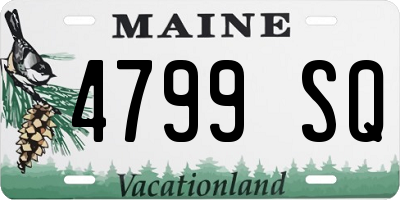 ME license plate 4799SQ