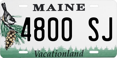 ME license plate 4800SJ