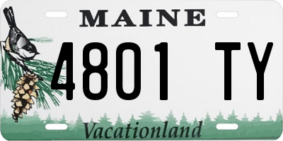 ME license plate 4801TY