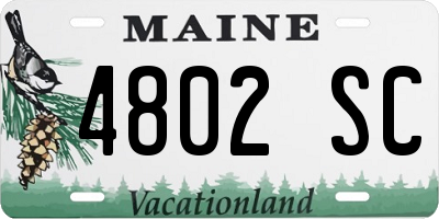 ME license plate 4802SC