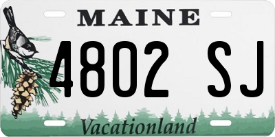 ME license plate 4802SJ