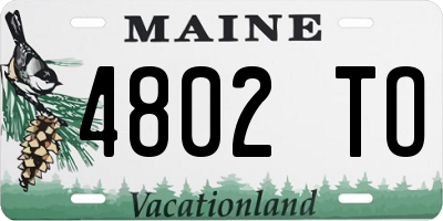 ME license plate 4802TO
