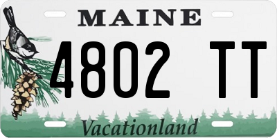 ME license plate 4802TT
