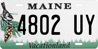 ME license plate 4802UY