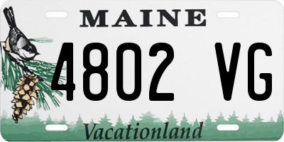 ME license plate 4802VG