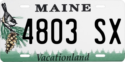 ME license plate 4803SX