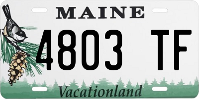 ME license plate 4803TF