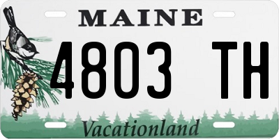 ME license plate 4803TH