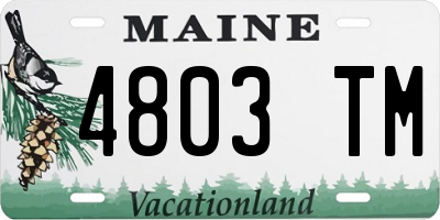ME license plate 4803TM