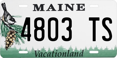 ME license plate 4803TS