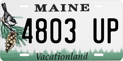 ME license plate 4803UP