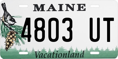 ME license plate 4803UT