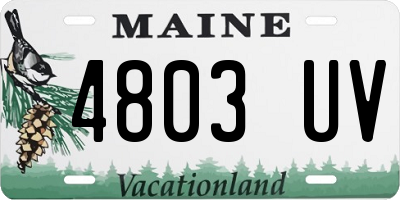ME license plate 4803UV