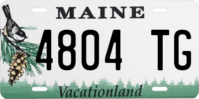 ME license plate 4804TG