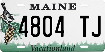 ME license plate 4804TJ