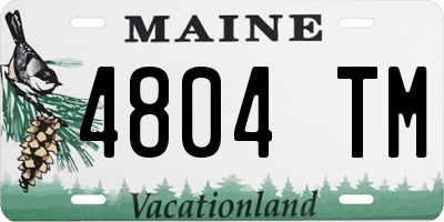 ME license plate 4804TM