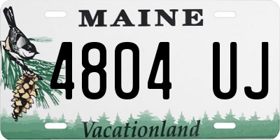 ME license plate 4804UJ