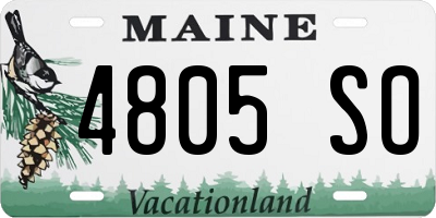 ME license plate 4805SO